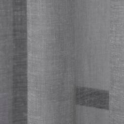 Custom Size Gray Linen Sheer Curtains Grommet Tulle Panels - thumbnail 3
