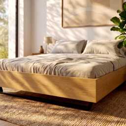 Solid Oak Bed Frame - Scandinavian Design Handmade Hakon