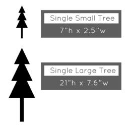 Pine Tree Wall Decals - Forest Pattern, Nursery Decor - thumbnail 3