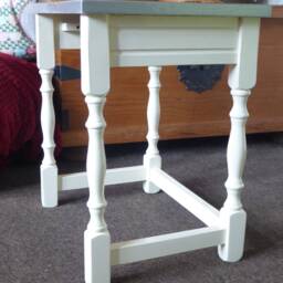 Table Side Table, Wooden, Decoupage, Wine - thumbnail 4
