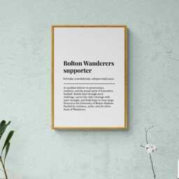 Bolton Wanderers Supporter Funny Definition Sport Football Gift Wall Art Print - thumbnail 3