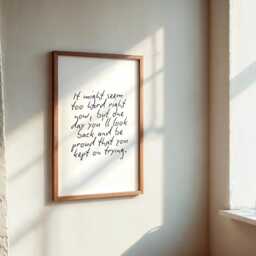 One Day You'll Be Proud Print - Keep Going Print, You Are Enough Print, Motivational Quote Motivation Quotes A3 A4 - thumbnail 3