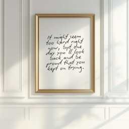 One Day You'll Be Proud Print - Keep Going Print, You Are Enough Print, Motivational Quote Motivation Quotes A3 A4 - thumbnail 2