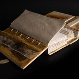 "Unique Handmade Hardcover Genuine Leather Book - Object ""Atropos" - thumbnail 3