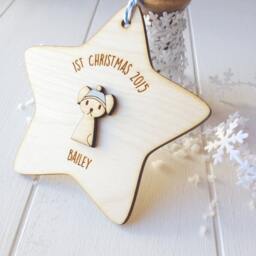 Puppy's First Christmas Tree Decoration - Personalised Puppy Decoration Keepsake - thumbnail 2