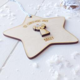 Puppy's First Christmas Tree Decoration - Personalised Puppy Decoration Keepsake - thumbnail 3