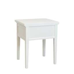 Painted Bedside Table Solid Wood Nightstand With Oak Top, Assembled - thumbnail 3