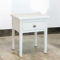 Painted Bedside Table Solid Wood Nightstand With Oak Top, Assembled - thumbnail 4