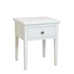 Painted Bedside Table Solid Wood Nightstand With Oak Top, Assembled - thumbnail 2