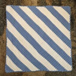 "Hand-Crocheted Baby Blanket, 36""x36"