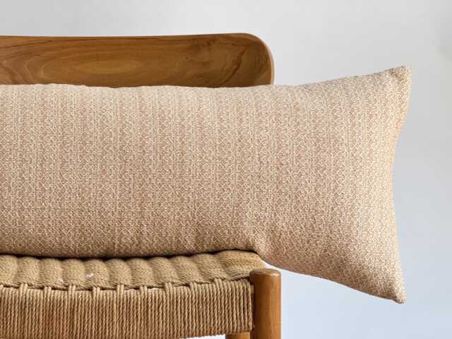 "Woven Lumbar Pillow Cover Orange Boho Home Decor - 14"" X 36" - image 1