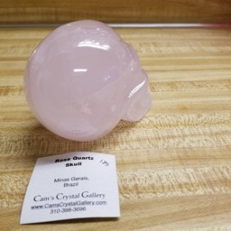 Rose Quartz Crystal Skull - thumbnail 4