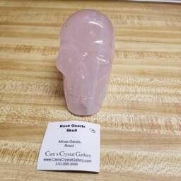 Rose Quartz Crystal Skull - thumbnail 1