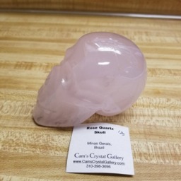 Rose Quartz Crystal Skull - thumbnail 3