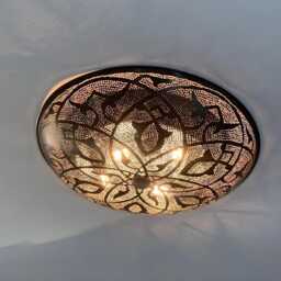 Moroccan Brass Ceiling Light Flush Mount - 18 - thumbnail 3