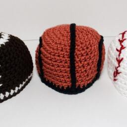 Sports Themed Fleece Baby Blanket Set Comes With 3 Hats, Blanket, Booties & Lovey - Baseball, Basketball Football - thumbnail 4