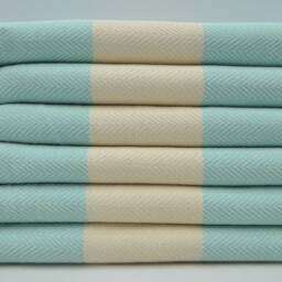 "Herringbone Towel, Turkish Towel, Mint Green Towel, Peshtemal Towel, 40""x70" - thumbnail 2
