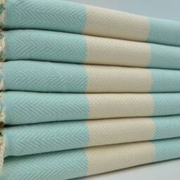 "Herringbone Towel, Turkish Towel, Mint Green Towel, Peshtemal Towel, 40""x70" - thumbnail 3