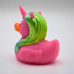 3D Printed Tri-Tone Silky Mane Unicorn Decorative Duck Quirky Desk Decor Fidget Gadget Collectable - thumbnail 2