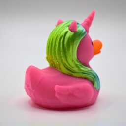 3D Printed Tri-Tone Silky Mane Unicorn Decorative Duck Quirky Desk Decor Fidget Gadget Collectable - thumbnail 3