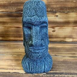 stone Garden Easter Island Head/ Moai/ Tiki Concrete Painted Ornament - thumbnail 3