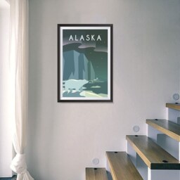 Retro World Famous City Posters - Vintage, Travel Poster Printing Wall Art Print For Home Office Alaska, Usa - thumbnail 3