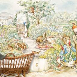 Peter The Rabbit Wall Mural, Fairytale Mural, Fairy Garden Wallpaper, Animals D??cor, Nursery & Room Art - thumbnail 2