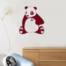 Wall Vinyl Decal Jungle Asian Tropics Panda Cute Bear Animals Decor Ethnic Modern Sketch Home Art - #1250Di - thumbnail 3