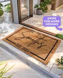Best Selling Custom Doormats - Customized Coir Doormat Personalized Name Porch Decor Seasonal - thumbnail 1