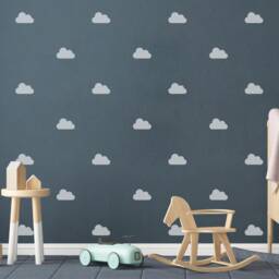 Clouds - Set Of 55 Bedroom Nursery Home Decor Removable Decorative Vinyl Wall Decal Stickers - thumbnail 2