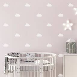 Clouds - Set Of 55 Bedroom Nursery Home Decor Removable Decorative Vinyl Wall Decal Stickers - thumbnail 1