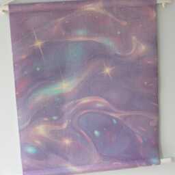 Dreamy Galaxy Pin Banner - Wall Hanging - Space Inspired Display Magical Pastel Fabric Celestial Pennant - thumbnail 4