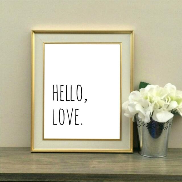 Hello Love, Printable Quote, Wall Art, Instant Download, Home Decor, Frame Quote - image 1