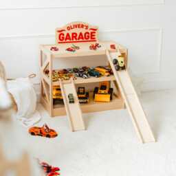 Personalized Toy Car Parking Garage Christmas Gift For Grandson - thumbnail 4