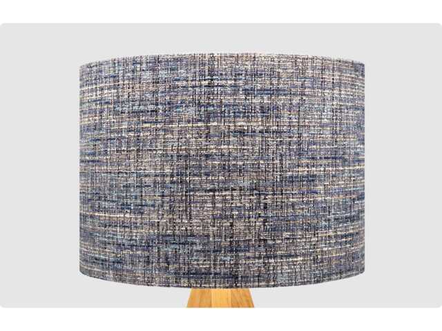 Denim Blue Woven Fabric Lampshade, Table Floor Lamp/Ceiling Pendant, Small Medium Large, 20cm 25cm 30cm 35cm 40cm UK Light Shade - image 1