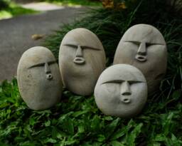 Funny Stone , Face Figurine, Meme Funny Stone, Carving Face, Carving, Garden Decor, Home Birthday Gift
