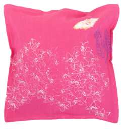 Bright Fuschia & White Llilies Cushion Cover - thumbnail 1