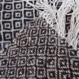 Beni Ourain Moroccan Rug, Handwoven Wool Hanbel, Geometric Diamond Weave - thumbnail 3