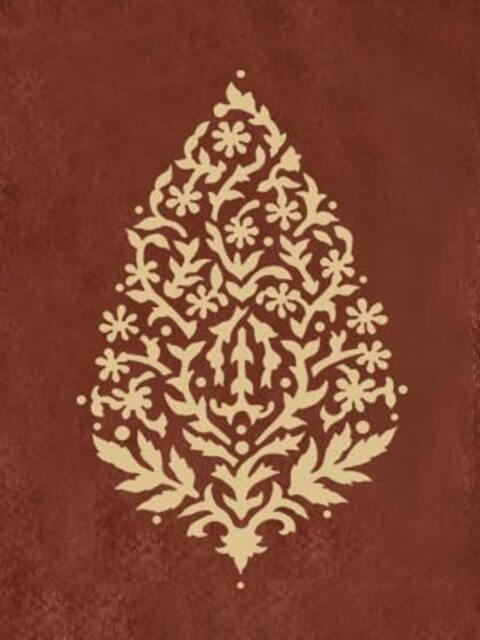 Sari Paisley Wall Art Stencil - Medium Easy Craft Stencils For Walls, Fabric & Furniture - image 1