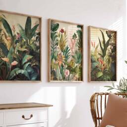 Henri Rousseau Floral Set Of 3 Posters, Boho Wall Print, Botanical Art, Tropical Decor, Jungle Aesthetic, Gift - thumbnail 2