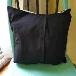 Monochrome Butterfly Cushion, 14 Inch Cotton Home Decor - thumbnail 2