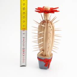 Cactus Made Of Wood, Flower Figure, Gift For A Lover, Room Decoration - thumbnail 2