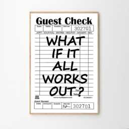 What If It All Works Out Guest Check Art Canvas Poster, Trendy Wall Art, Apartment Aesthetic Decor, Retro Home Printed Gift - thumbnail 2