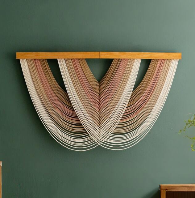 Macrame Wall Art, Minimalist Decor, Boho Hanging, New Home Gift, Unique First Geometric Decor V16 - image 1