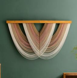 Macrame Wall Art, Minimalist Decor, Boho Hanging, New Home Gift, Unique First Geometric Decor V16 - thumbnail 1
