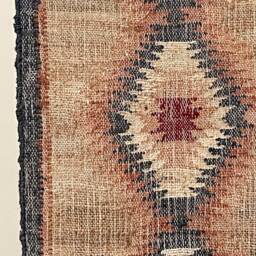 Handmade Hemp Kilim Rug - 2x4 Ft, Traditional Indian Design - thumbnail 4