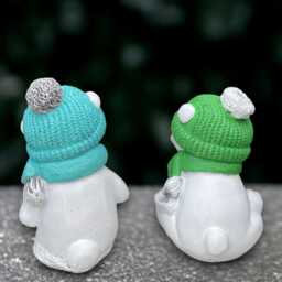 Unique Pair Teddy Sculpture Concrete Couple Bear Figurine Cement Animal Decoration Handmade Ornament Front Door Statue Garden Art - thumbnail 4