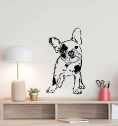 French Bulldog Wall Decal Puppy Poster Dog Gifts Pet Shop Sign Animals Nursery Vinyl Sticker Playroom Decor Art Stencil 6F49 - thumbnail 1