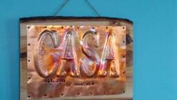 Custom Copper Casa Sign, Personalized Wall Hanging, 7Th Anniversary Gift - thumbnail 1
