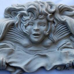 Flying Angel Sculpture, Original Indoor/Outdoor Wall Art Sold By Artist - thumbnail 2